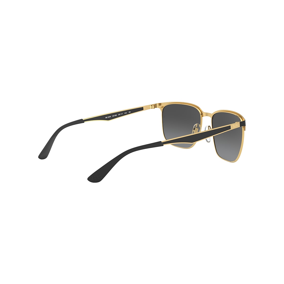 RB3569 Sunglasses in Black On Gold and Grey Gradient Mirror RB3569 Sunglasses in Black On Gold and Grey Gradient Mirror