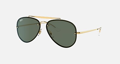 Ray-Ban BLAZE Aviator Gradient Mirror + Gold Ray-Ban RB3584N-91400S Blaze Aviator Gold Steel Blue  main image 2