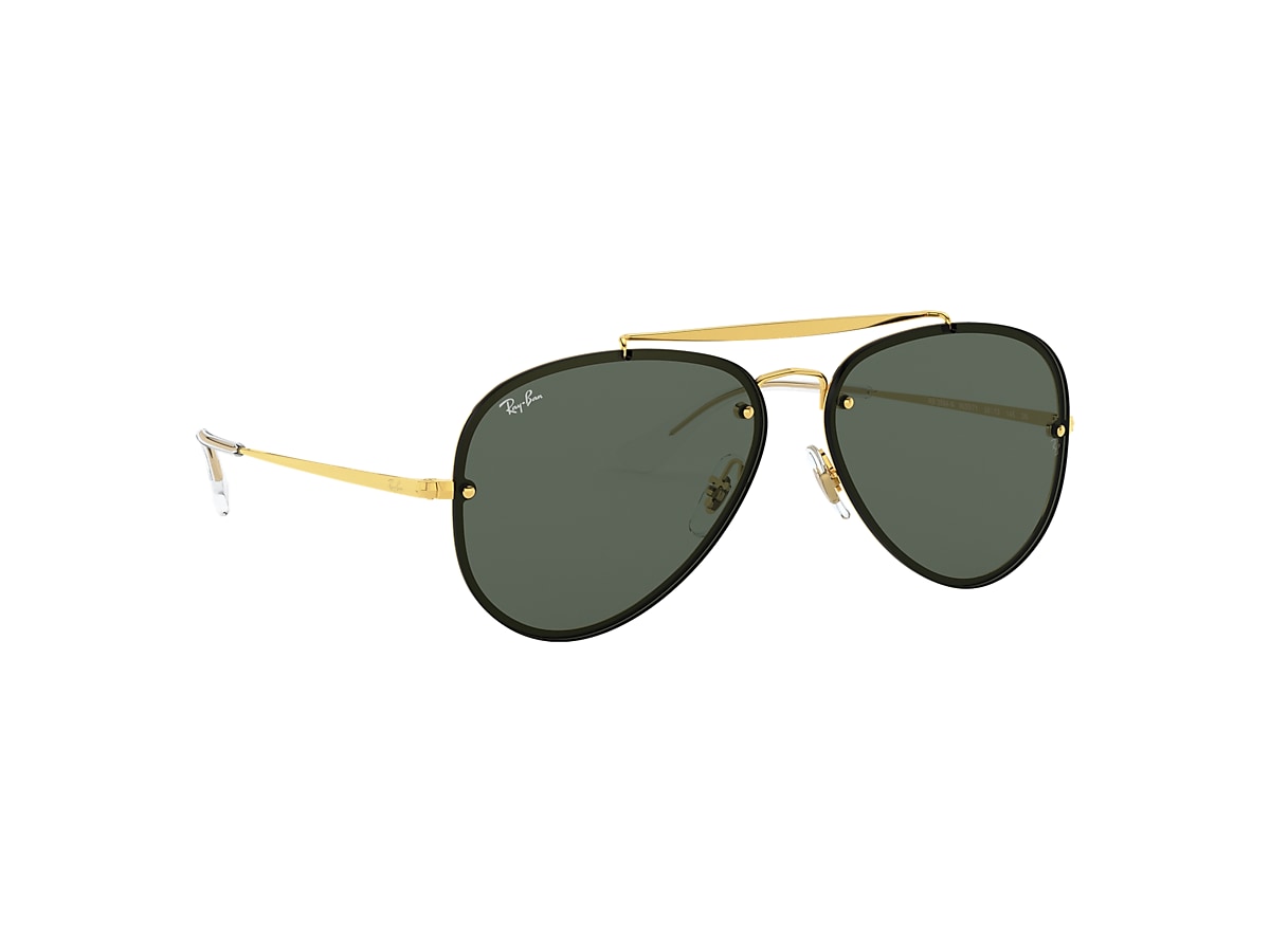 idiom gravity Abundantly Blaze Aviator Sunglasses in Gold and Green | Ray-Ban®