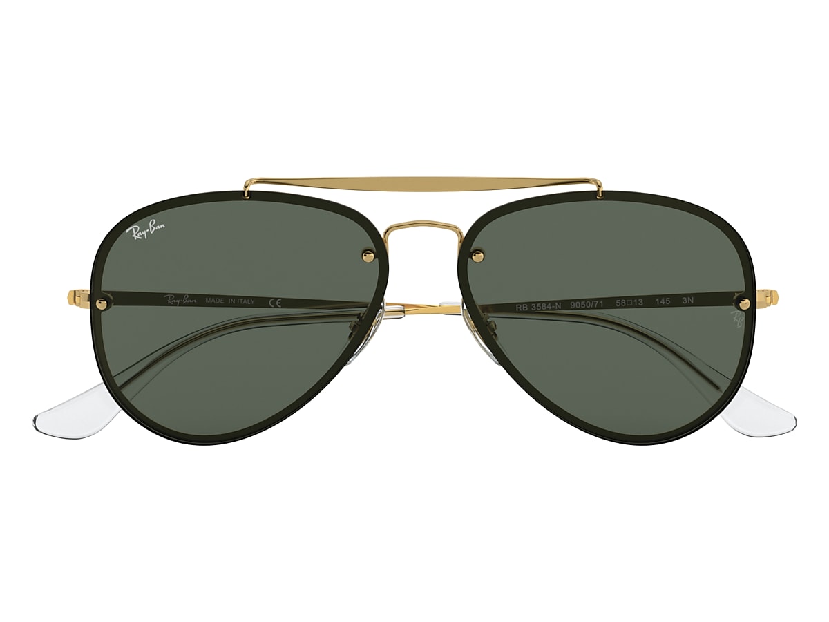 idiom gravity Abundantly Blaze Aviator Sunglasses in Gold and Green | Ray-Ban®