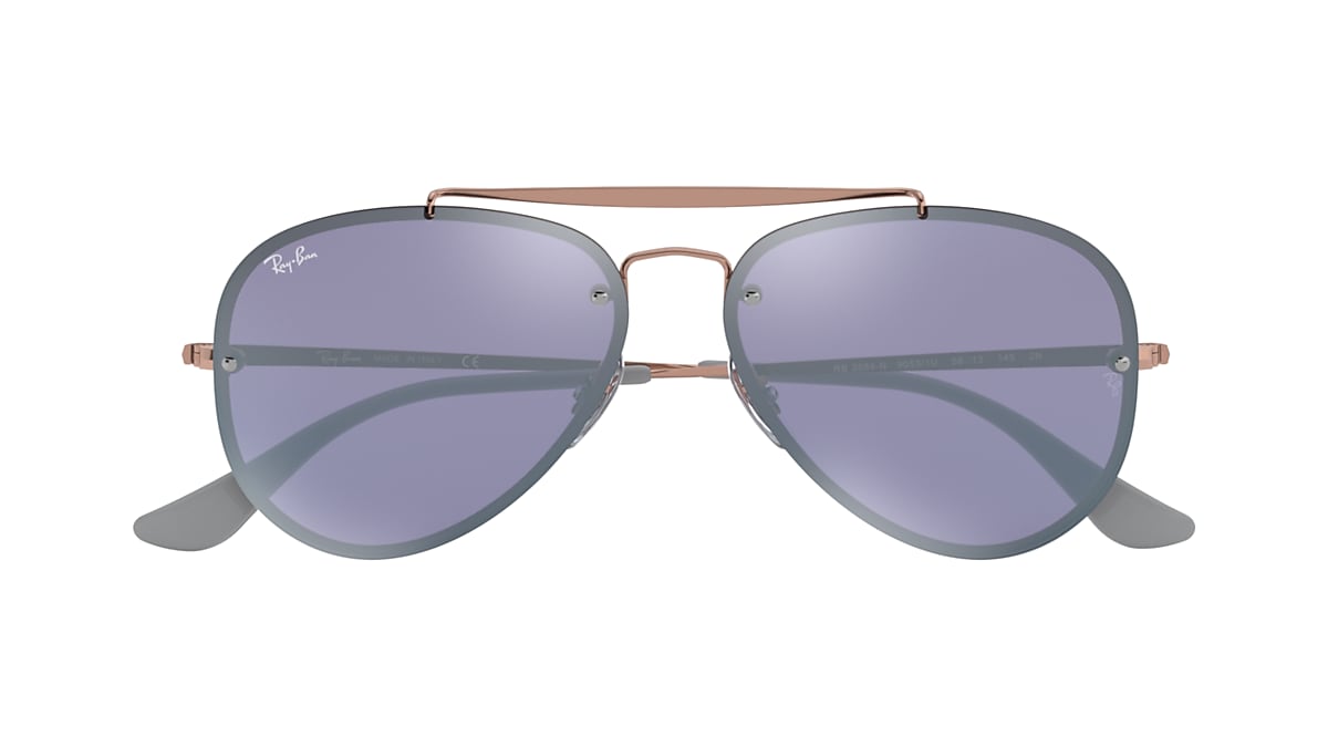 Efficient turn around cold Blaze Aviator Sunglasses in Copper and Violet | Ray-Ban®