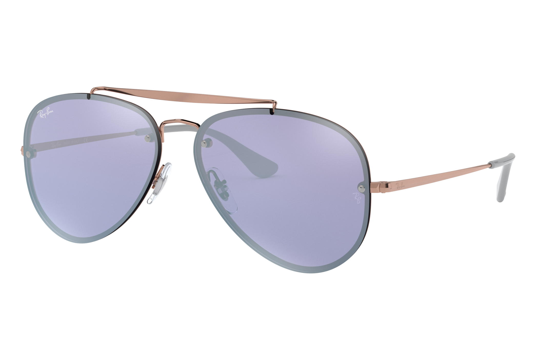 Blaze Aviator Sunglasses in Copper and Violet | Ray-Ban®