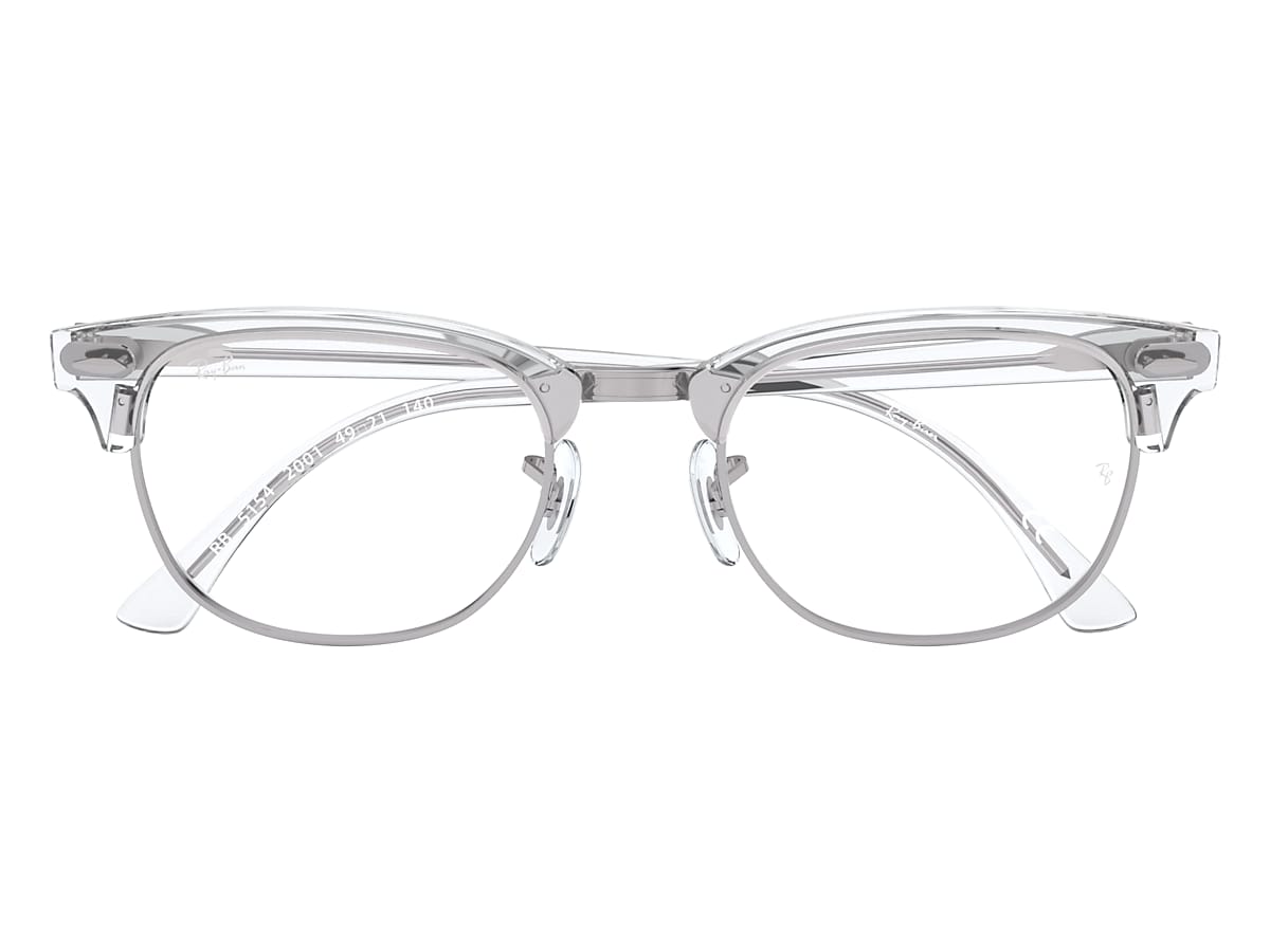 Clubmaster Optics Eyeglasses with White Transparent Frame | Ray-Ban®