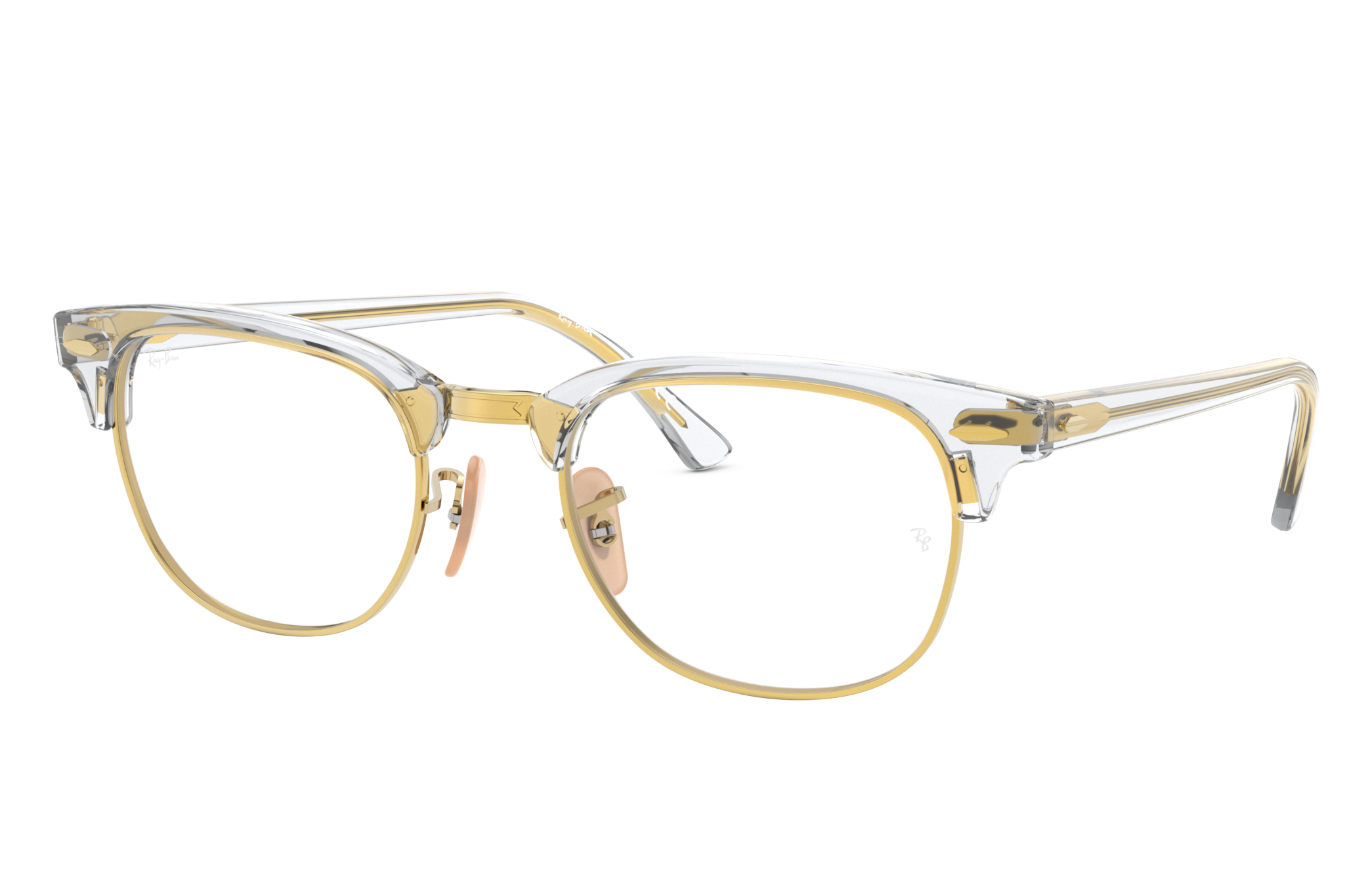 ray ban transparent gold