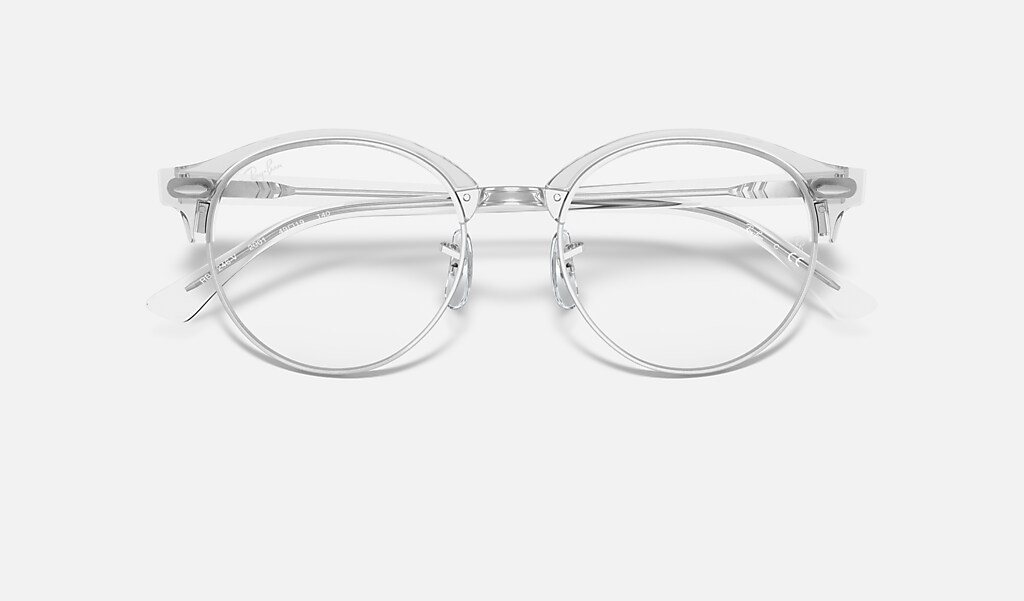 Ray Ban Prescription Glasses Clubround Optics Rb4246v Transparent Acetate 0rx4246v200149 Ray Ban Usa