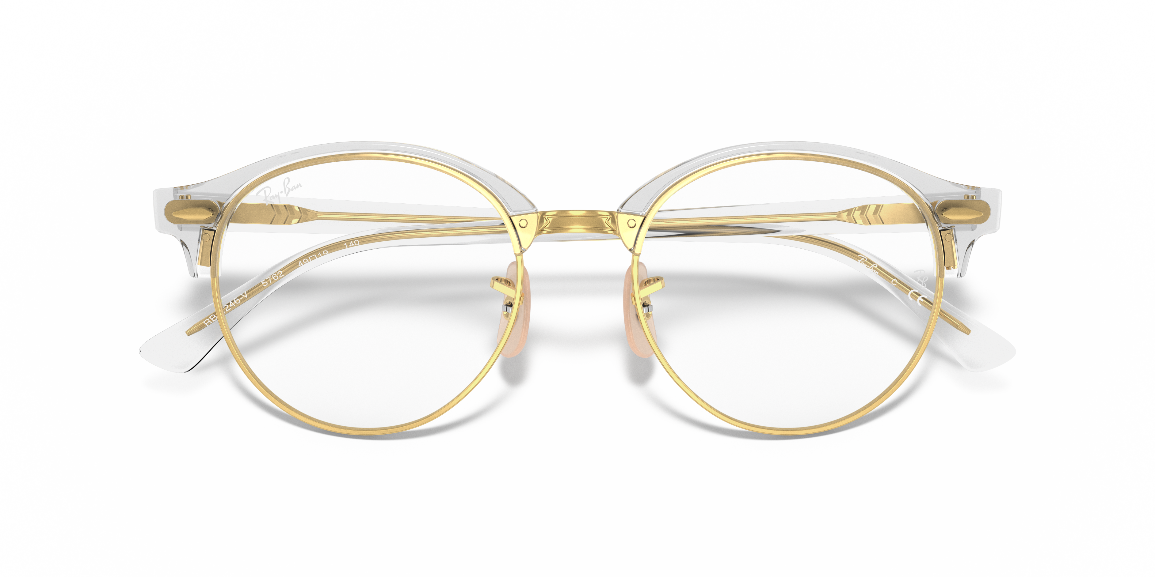 ray ban clubround transparent