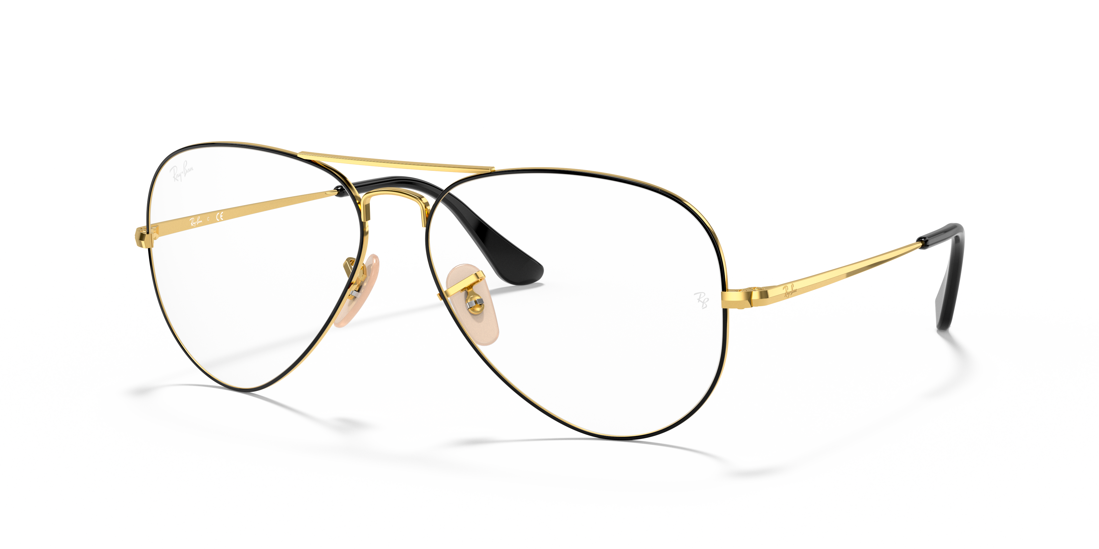 ray ban solid gold aviator