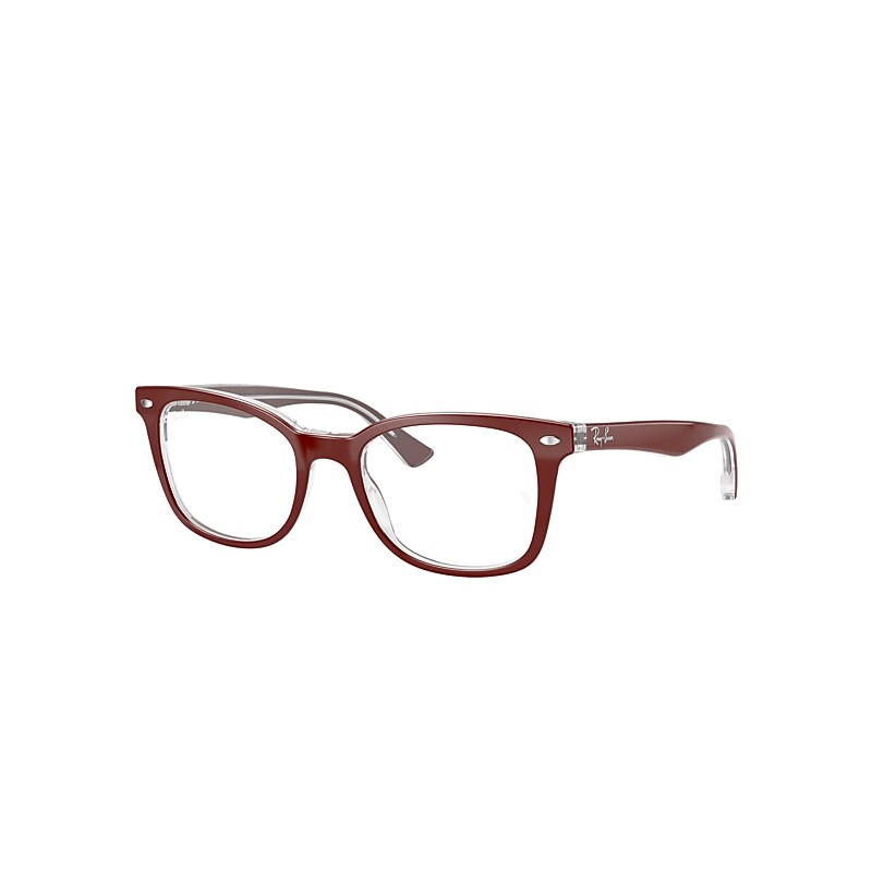 Ray-Ban Rb5285 Optics Eyeglasses Bordeaux Frame Clear Lenses Polarized 53-19