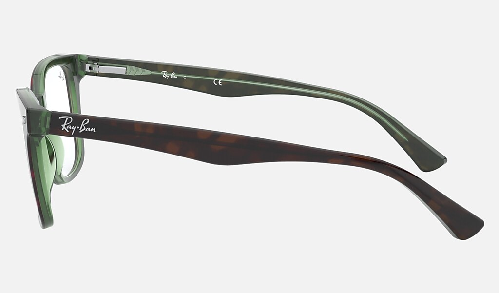 Rb5285 Optics Eyeglasses with Havana On Green Frame | Ray-Ban®