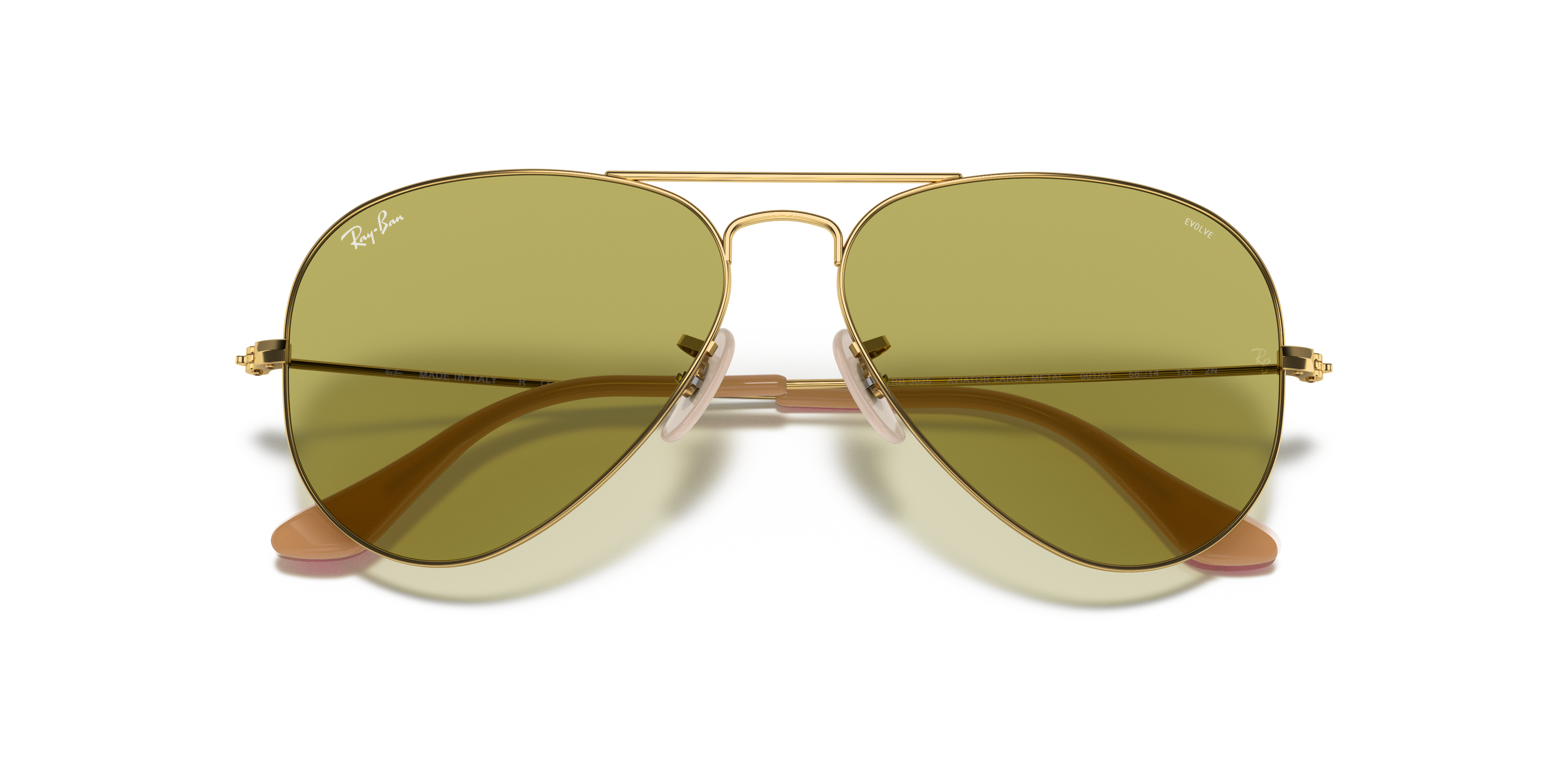 ray ban yellow aviators