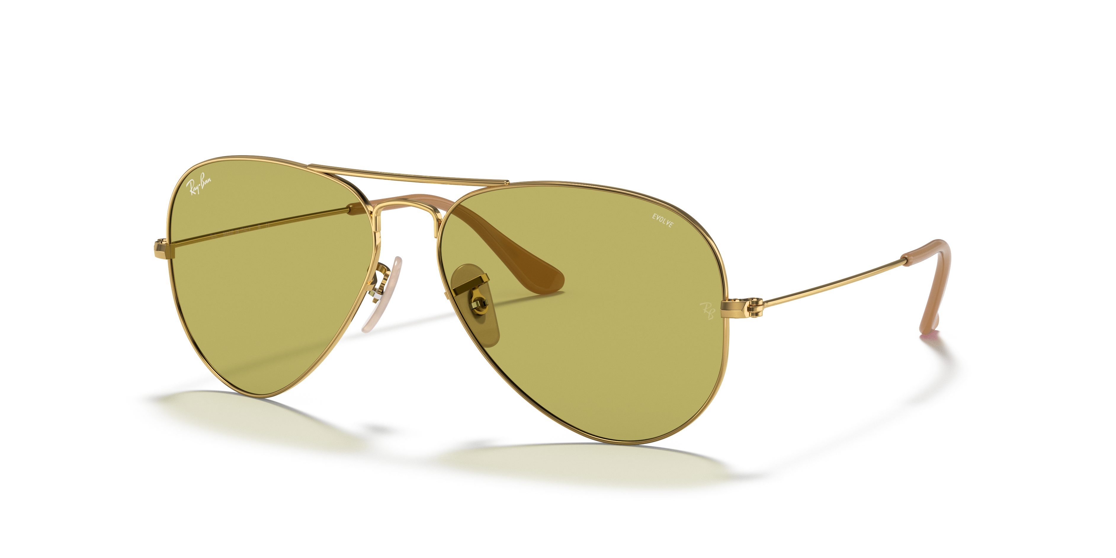 ray ban aviator photochromic gold frame