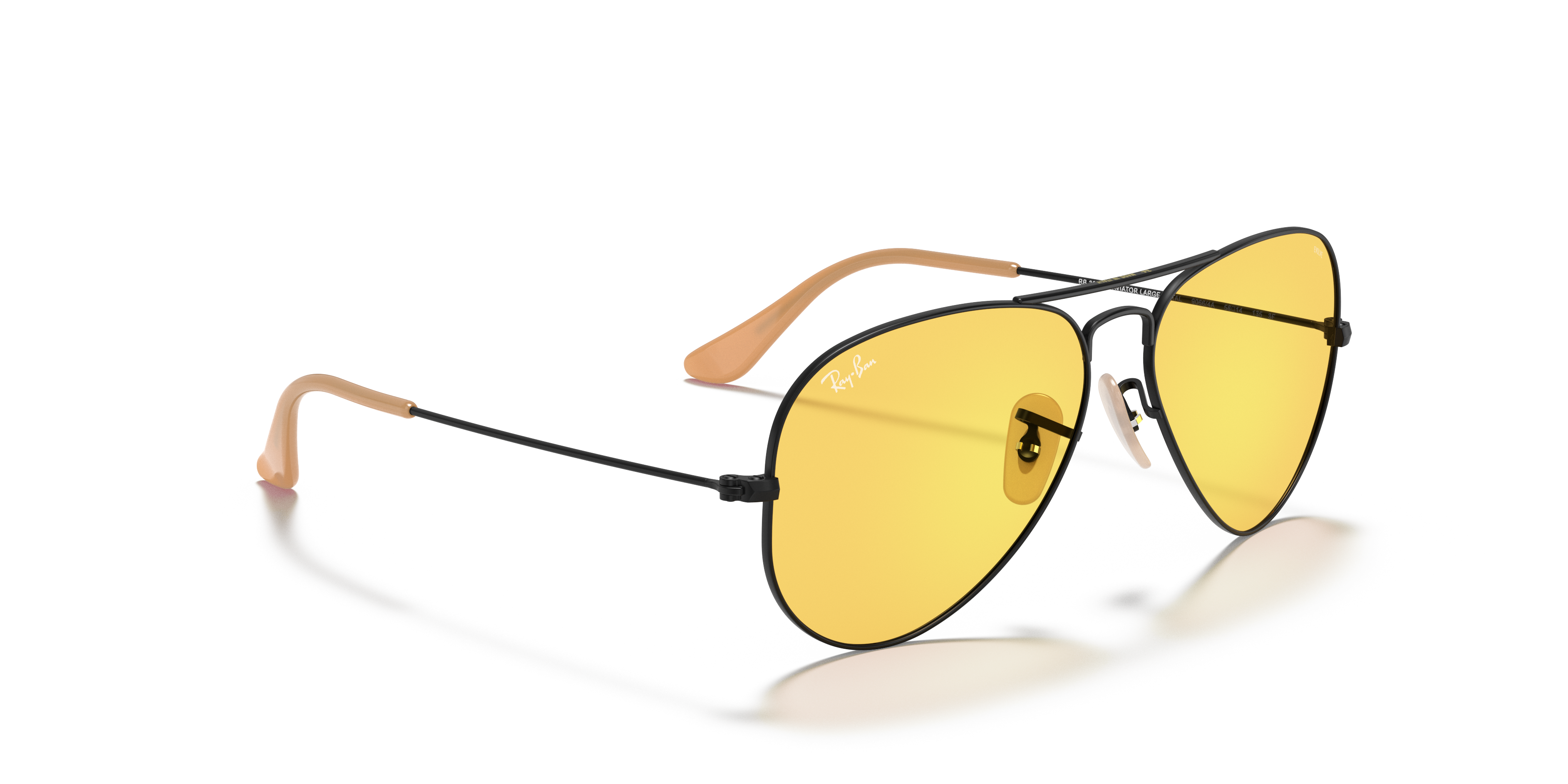 Aviator Washed Evolve Sunglasses in Black and Yellow Photochromic