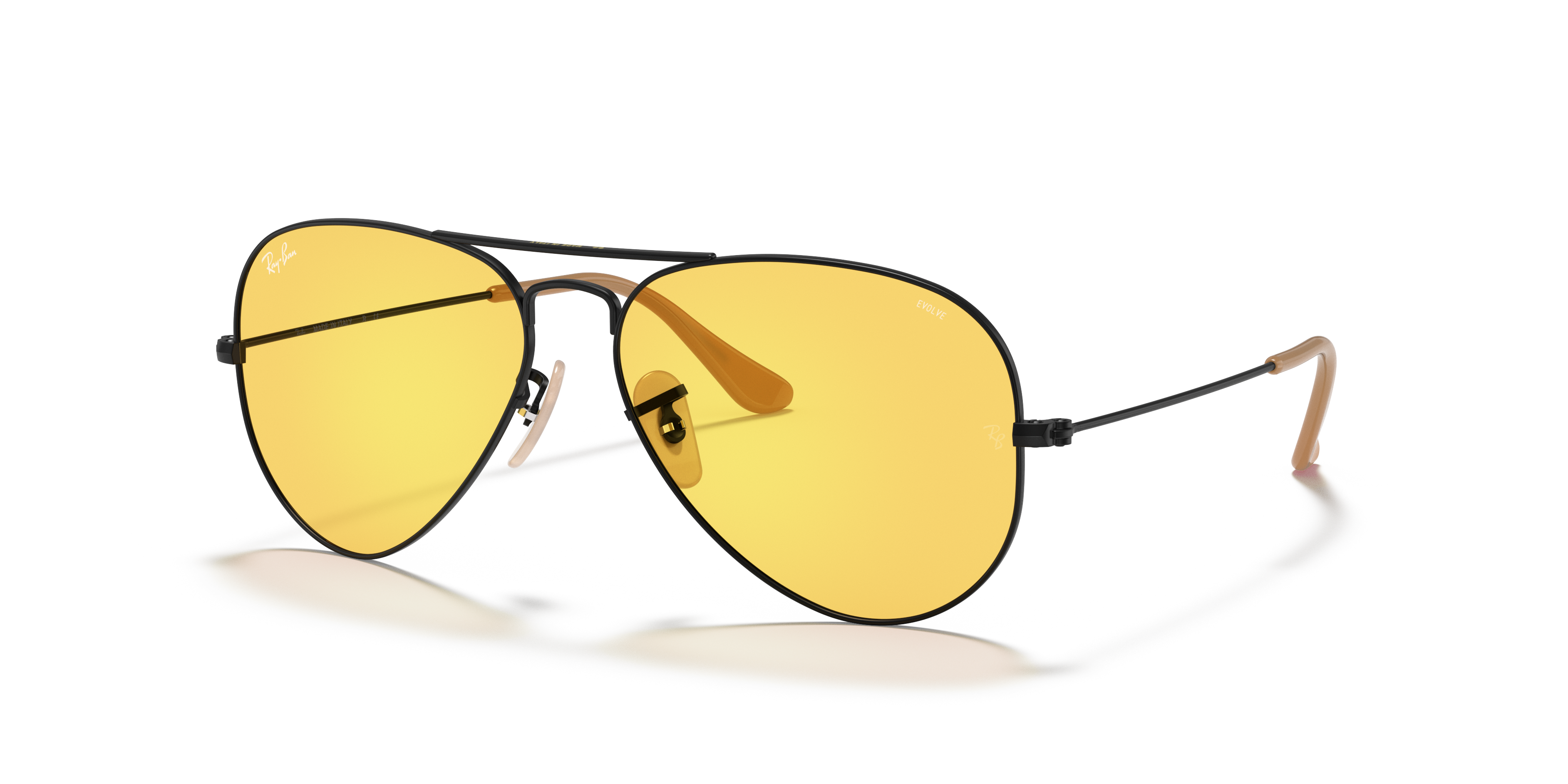 AVIATOR WASHED EVOLVE Sunglasses in Black and Yellow Photochromic