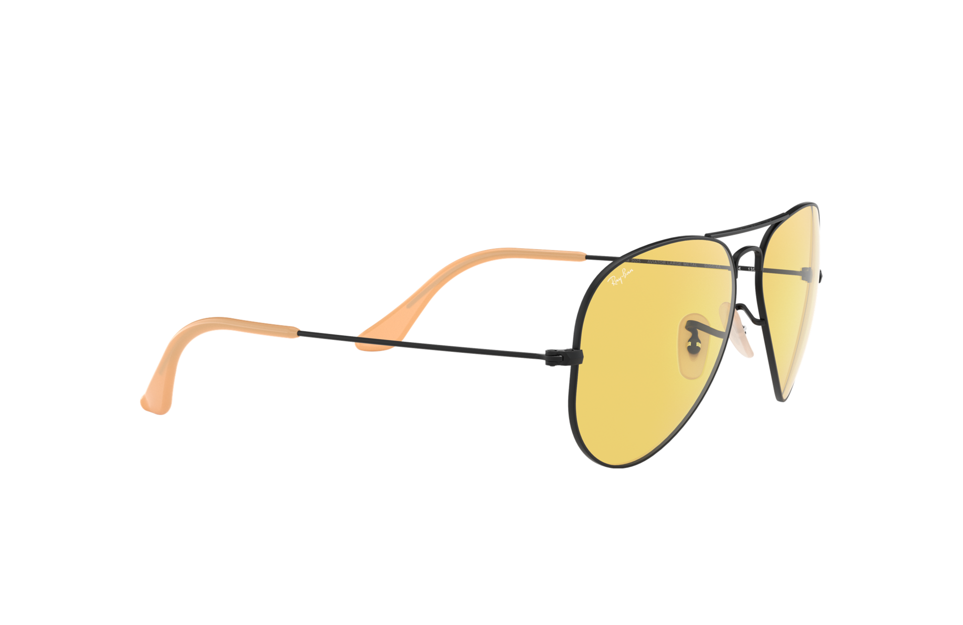 Zonnebrillen in Aviator Washed Evolve en Zwart Yellow Photochromic | Ray-Ban ®