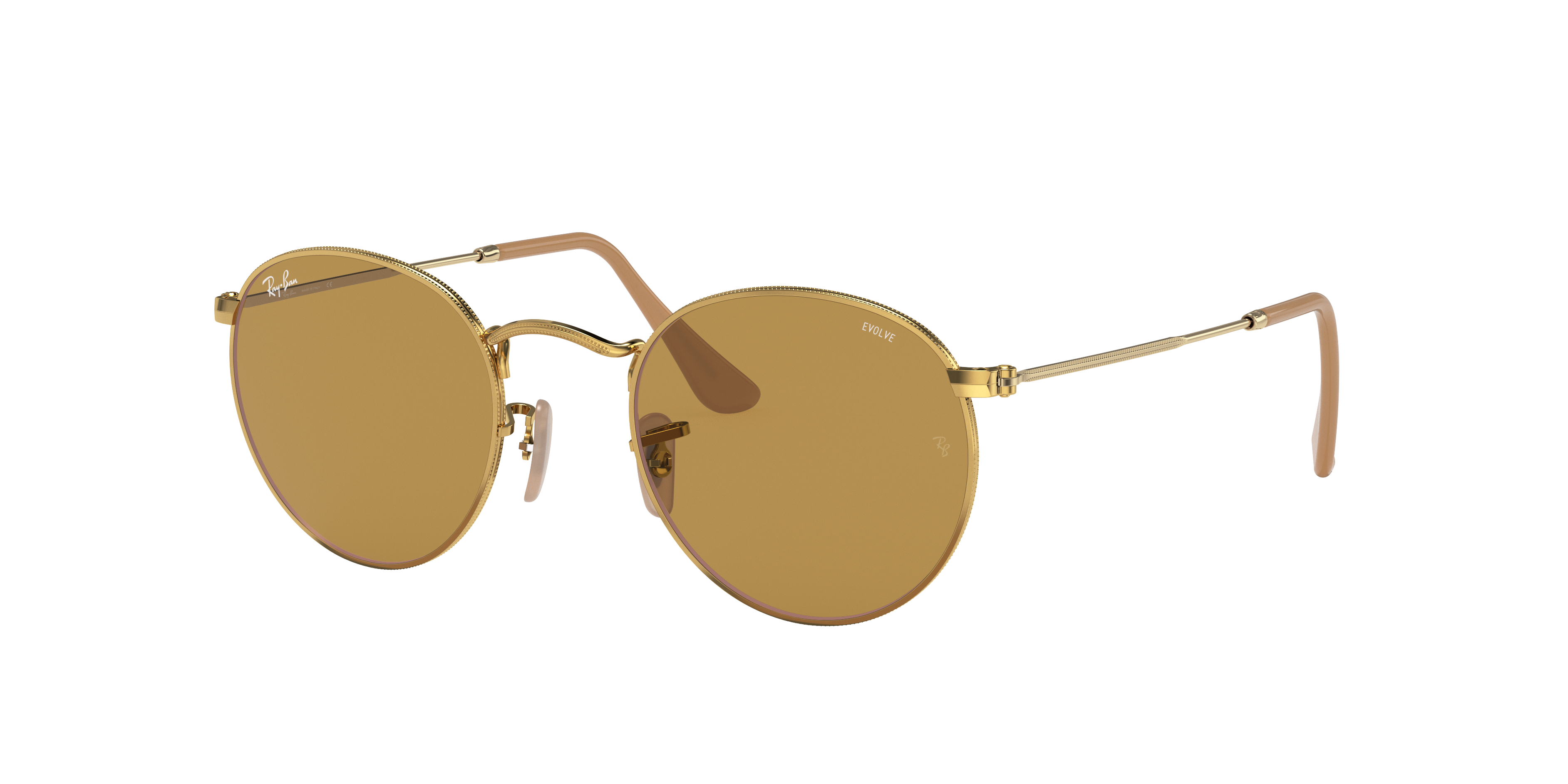 ray ban round brown