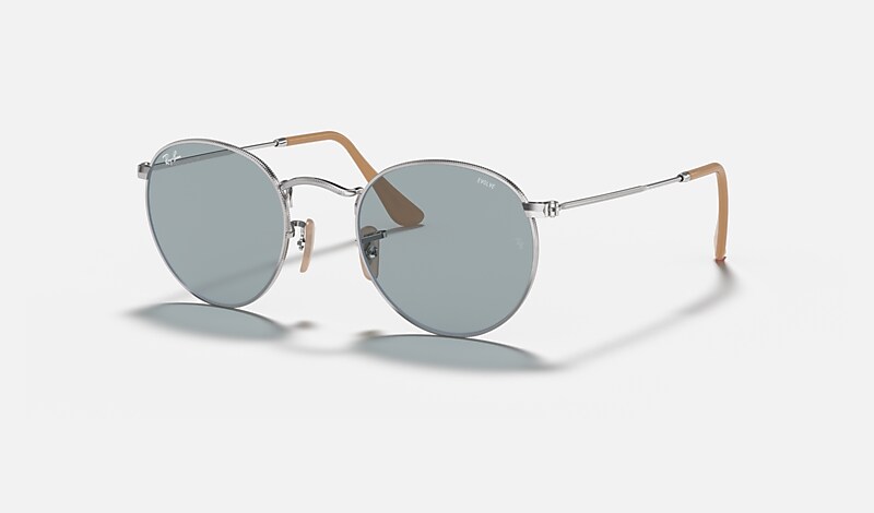 ROUND WASHED EVOLVE Sunglasses in Silver and Blue - RB3447 | Ray