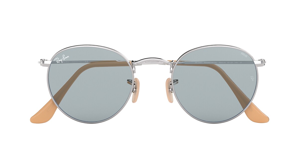 ROUND WASHED EVOLVE Sunglasses in Silver and Blue - Ray-Ban