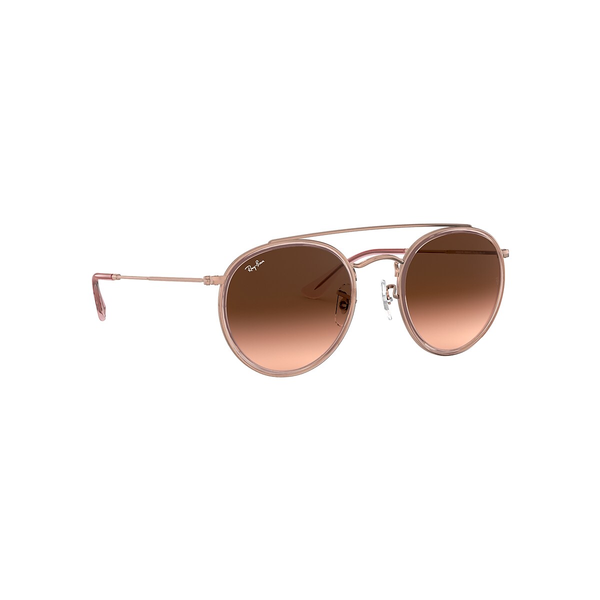 ROUND DOUBLE BRIDGE Sunglasses in Copper and Brown - RB3647N | Ray ...