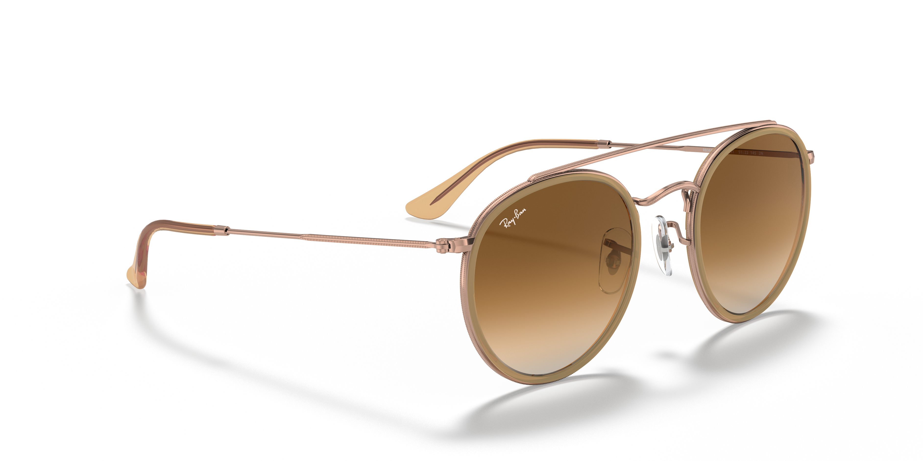 ray ban double bridge brown