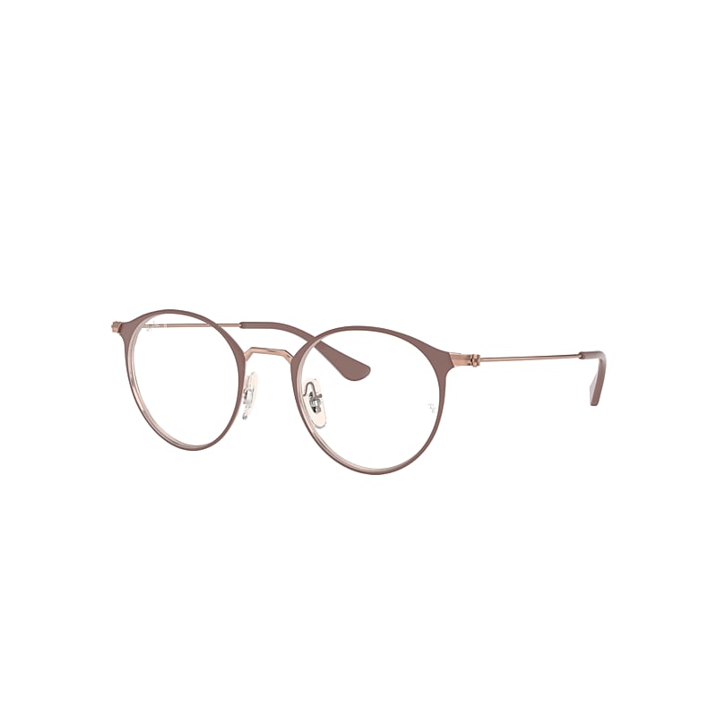 Ray-Ban Rb6378 Optics Eyeglasses Bronze-copper Frame Clear Lenses Polarized 49-21