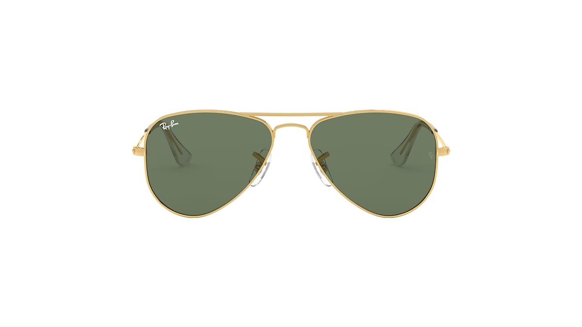 美品　Ray-Ban　AVIATOR KIDS　サングラス　ゴールド　ブラウン AVIATOR KIDS Sunglasses in Arista Gold and Brown - RB9506S