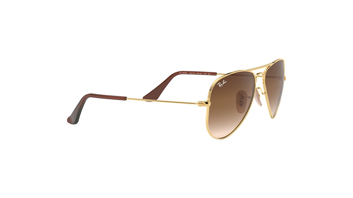 AVIATOR KIDS Sunglasses in Gold and Brown - RB9506S - Ray-Ban