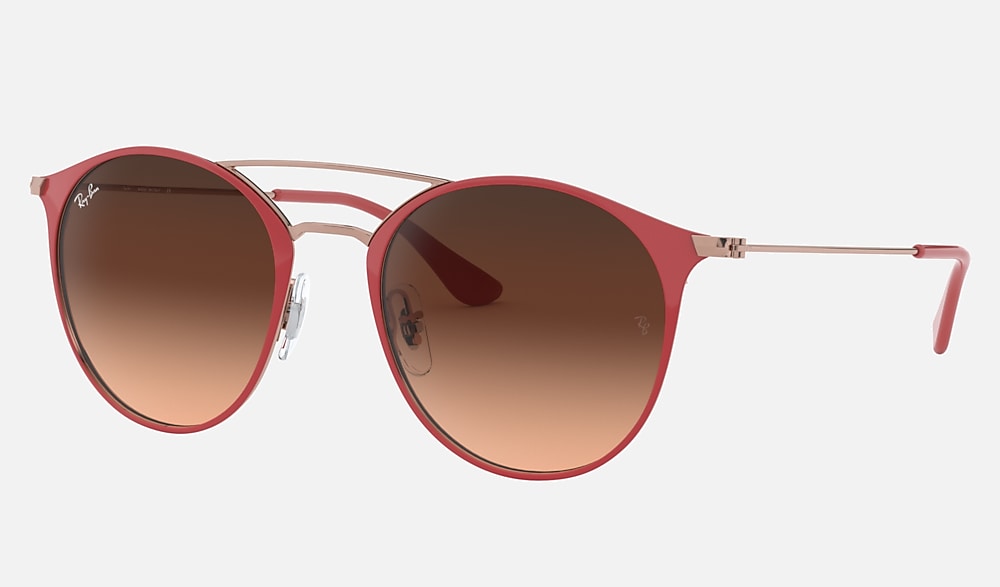 Ray Ban RED Frame with Metal Sunglasses & Brown Lenses  #RB3546 RB3546 Sunglasses in Havana and B-15 Brown - RB3546 | Ray  main image 4
