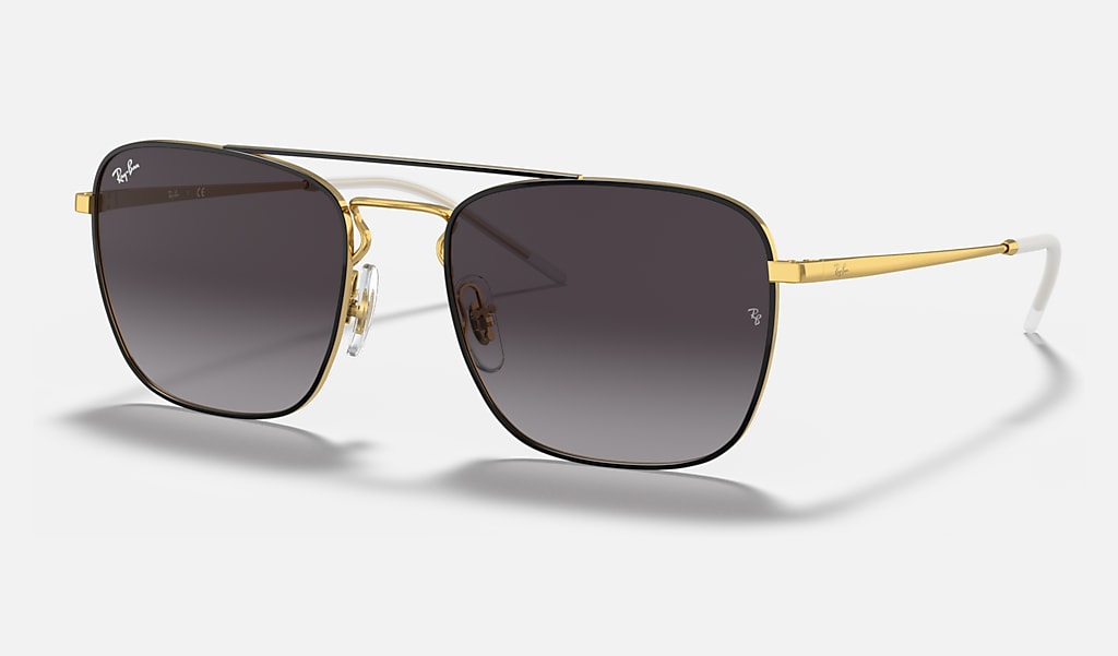 Rb3588 Sunglasses in Black On Gold and Grey | Ray-Ban®