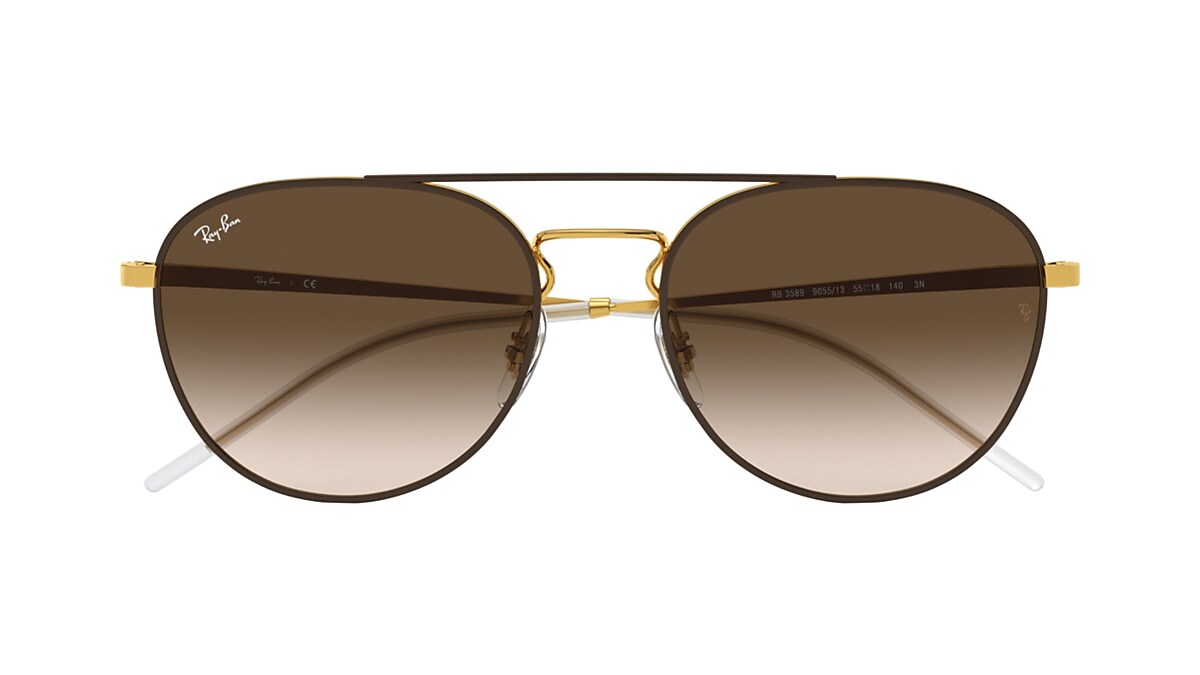RB3589 Sunglasses in Brown On Gold and Brown Gradient Dark RB3589 Sunglasses in Brown On Gold and Brown Gradient Dark