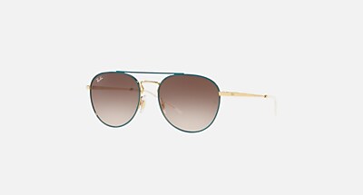 Ray Ban RB3589 Aviator Style Brown Gradient Polished Brown On Gold Shop Ray-Ban RB3589 Sunglasses Brown Gold/Brown | Afterpay main image 4