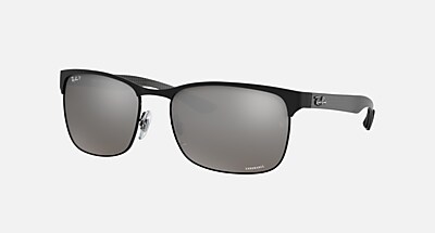 Ray-BanRB8319CH CHROMANCE偏光カーボンフレームITALY RB8319CH CHROMANCE Sunglasses in Black and Silver - RB8319CH