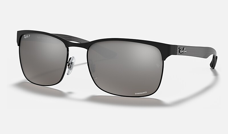 RB8319CH CHROMANCE Sunglasses in Black and Silver - RB8319CH | Ray