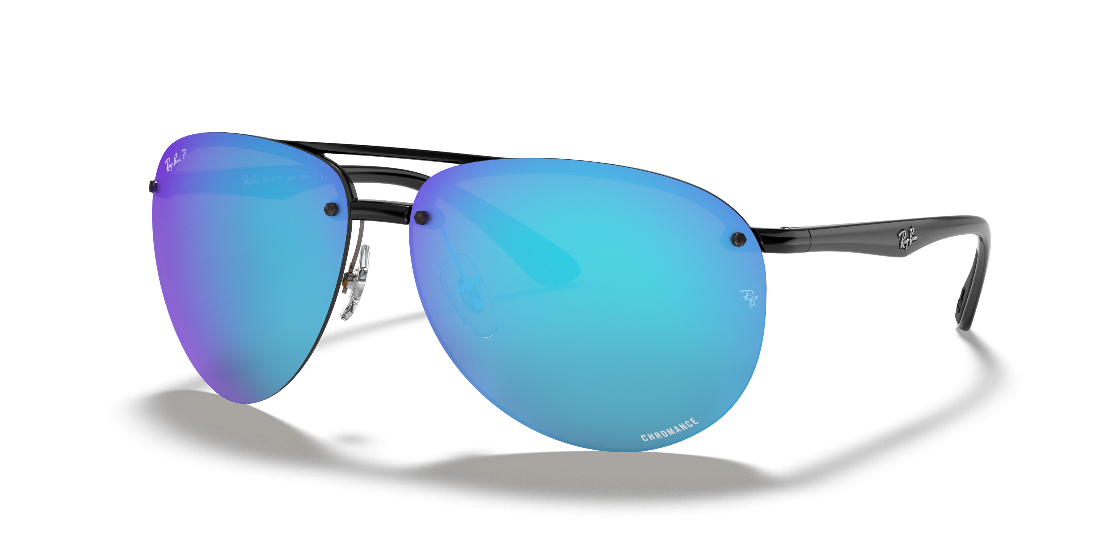 ray ban chromance aviator blue