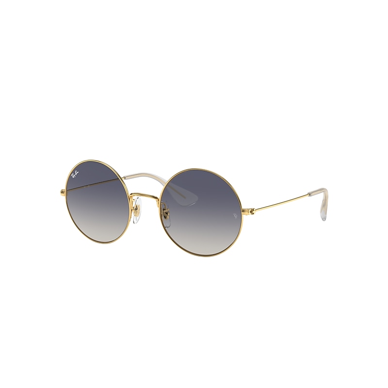 Ray-Ban Ja-jo Sunglasses Gold Frame Blue Lenses 55-20