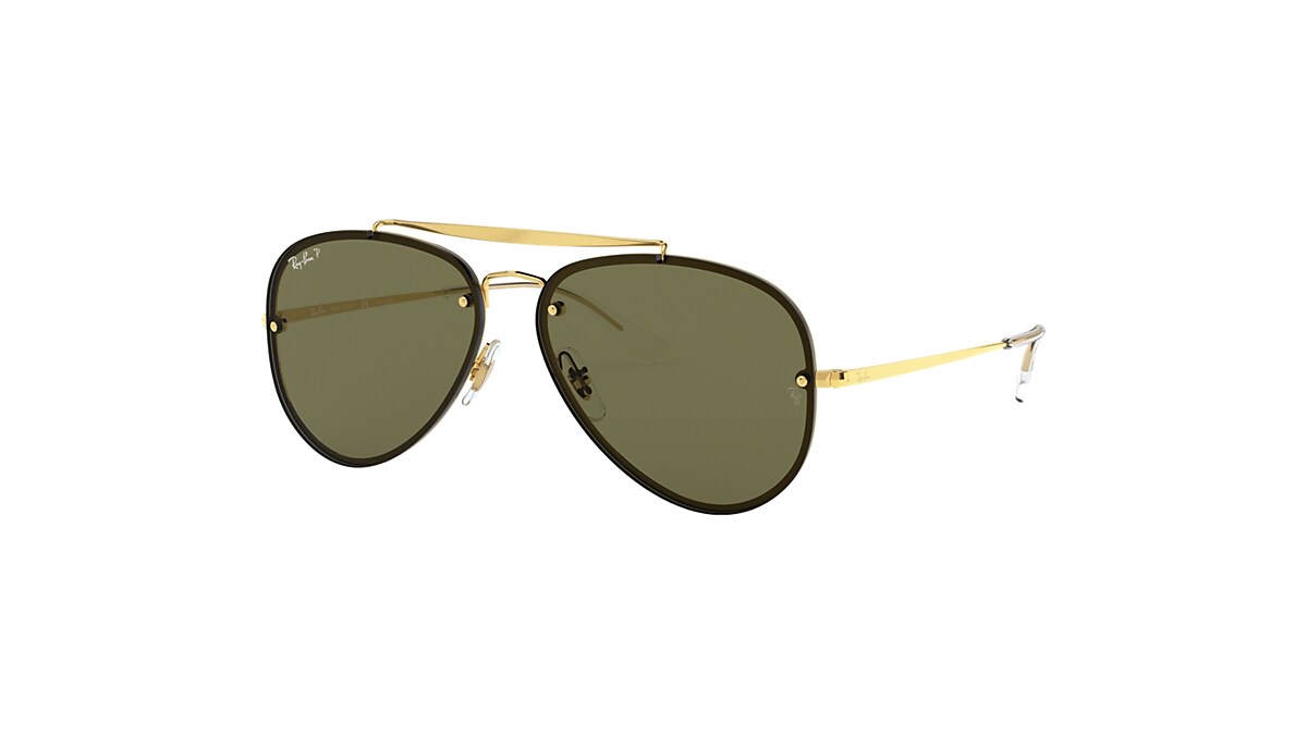 Blaze Aviator Sunglasses in Gold and Green | Ray-Ban®