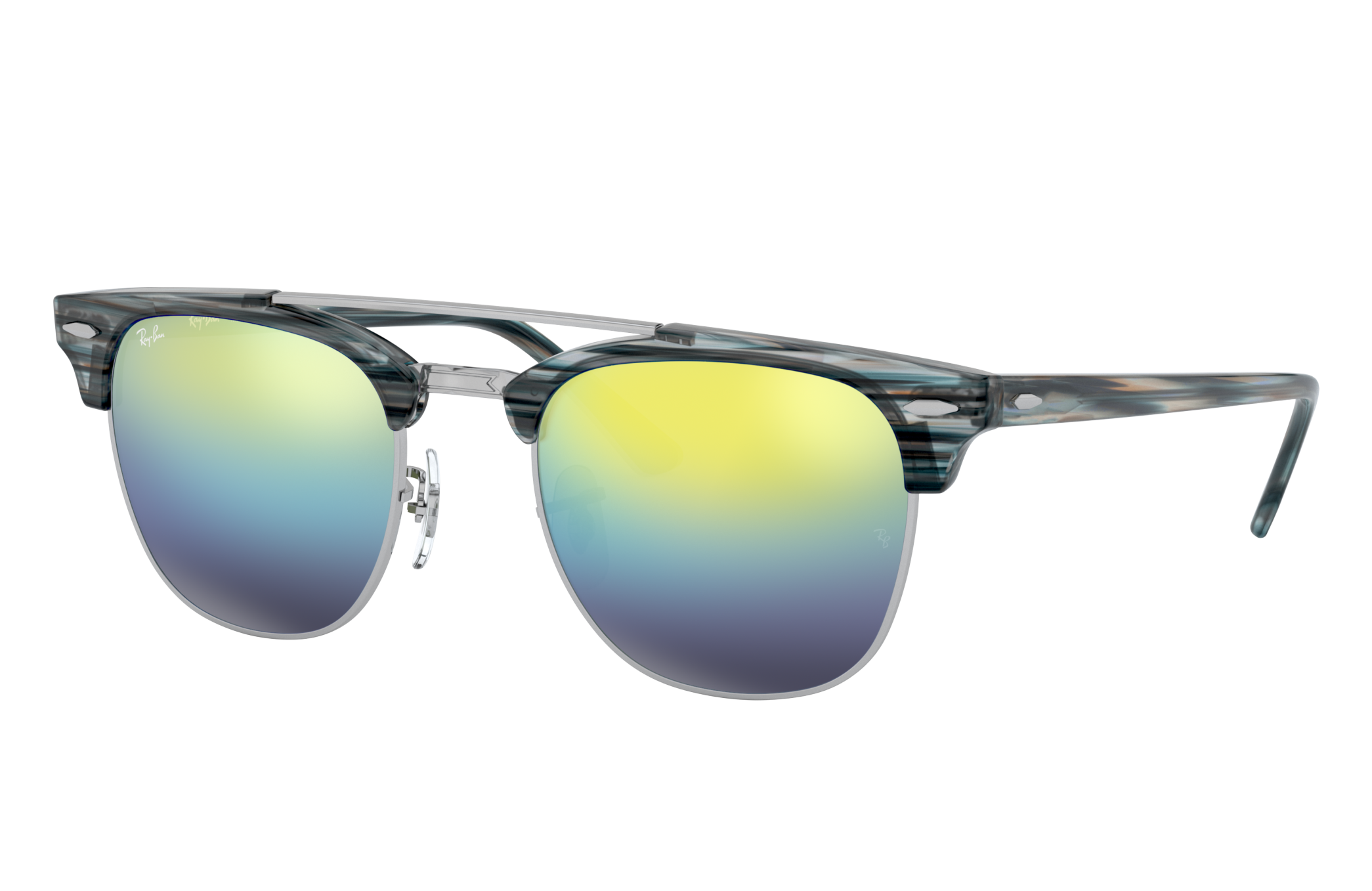 ray ban clubmaster blue lenses
