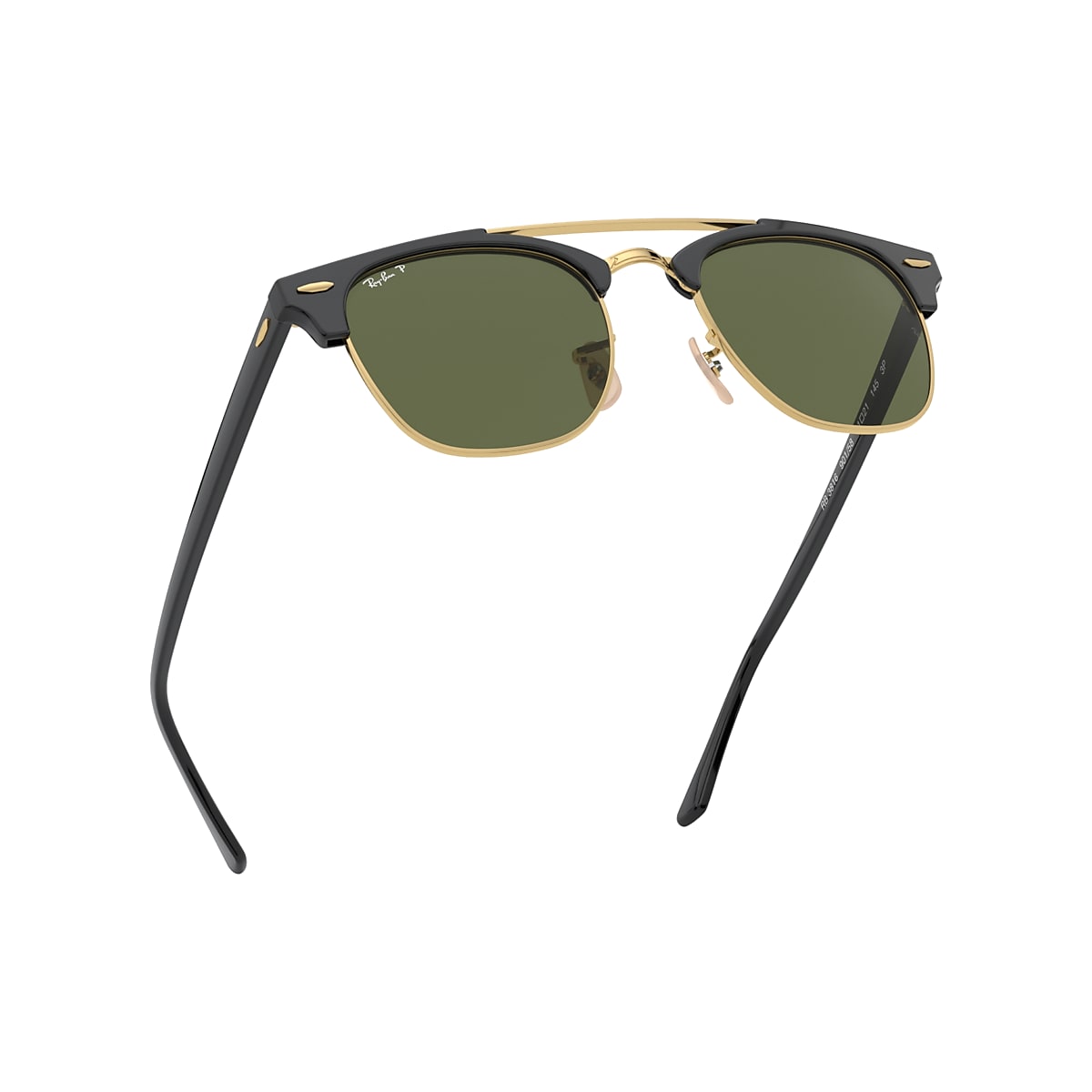Clubmaster Double Bridge Sunglasses in Black and Green | Ray-Ban®