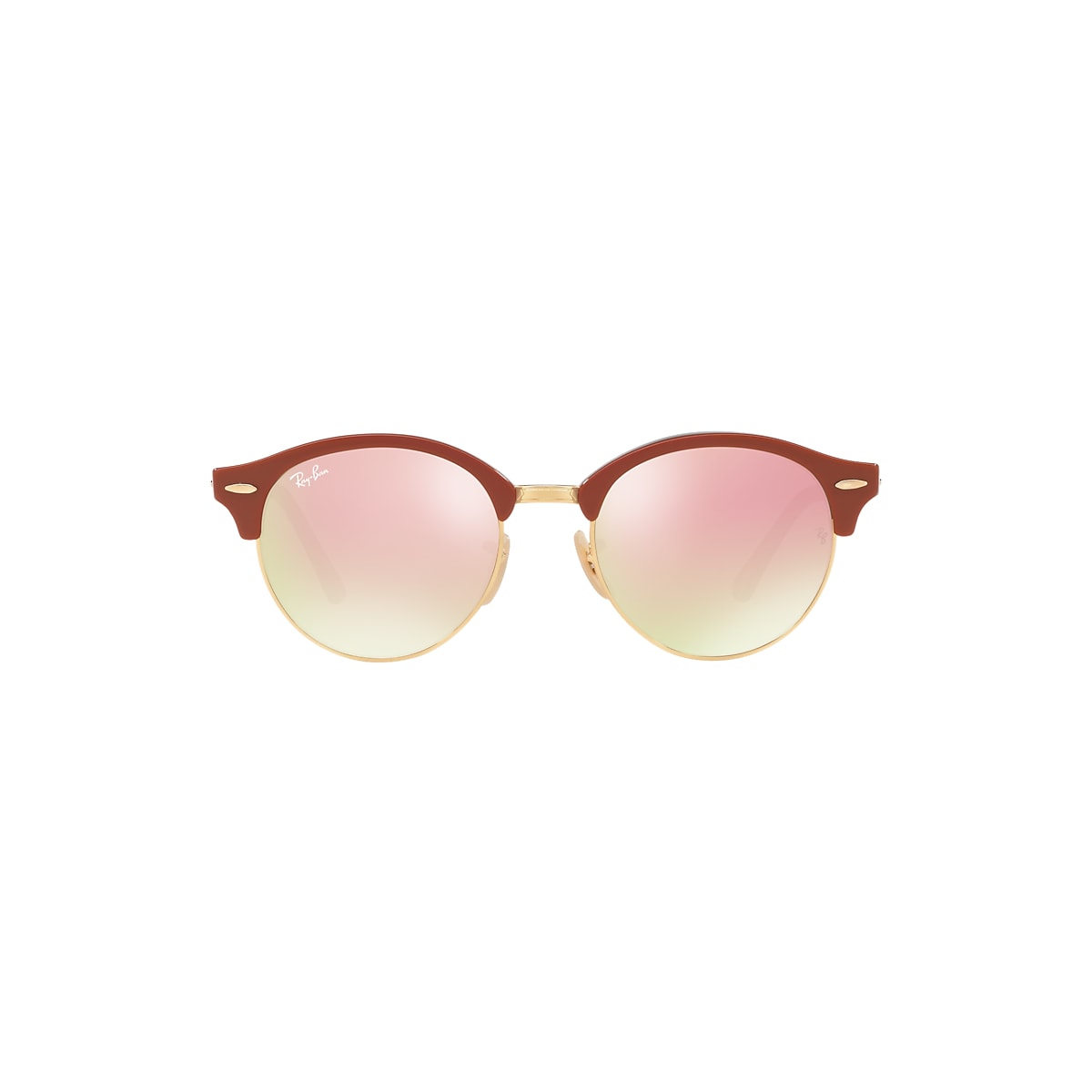 CLUBROUND FLASH LENSES Sunglasses in Brown and Copper RB4246