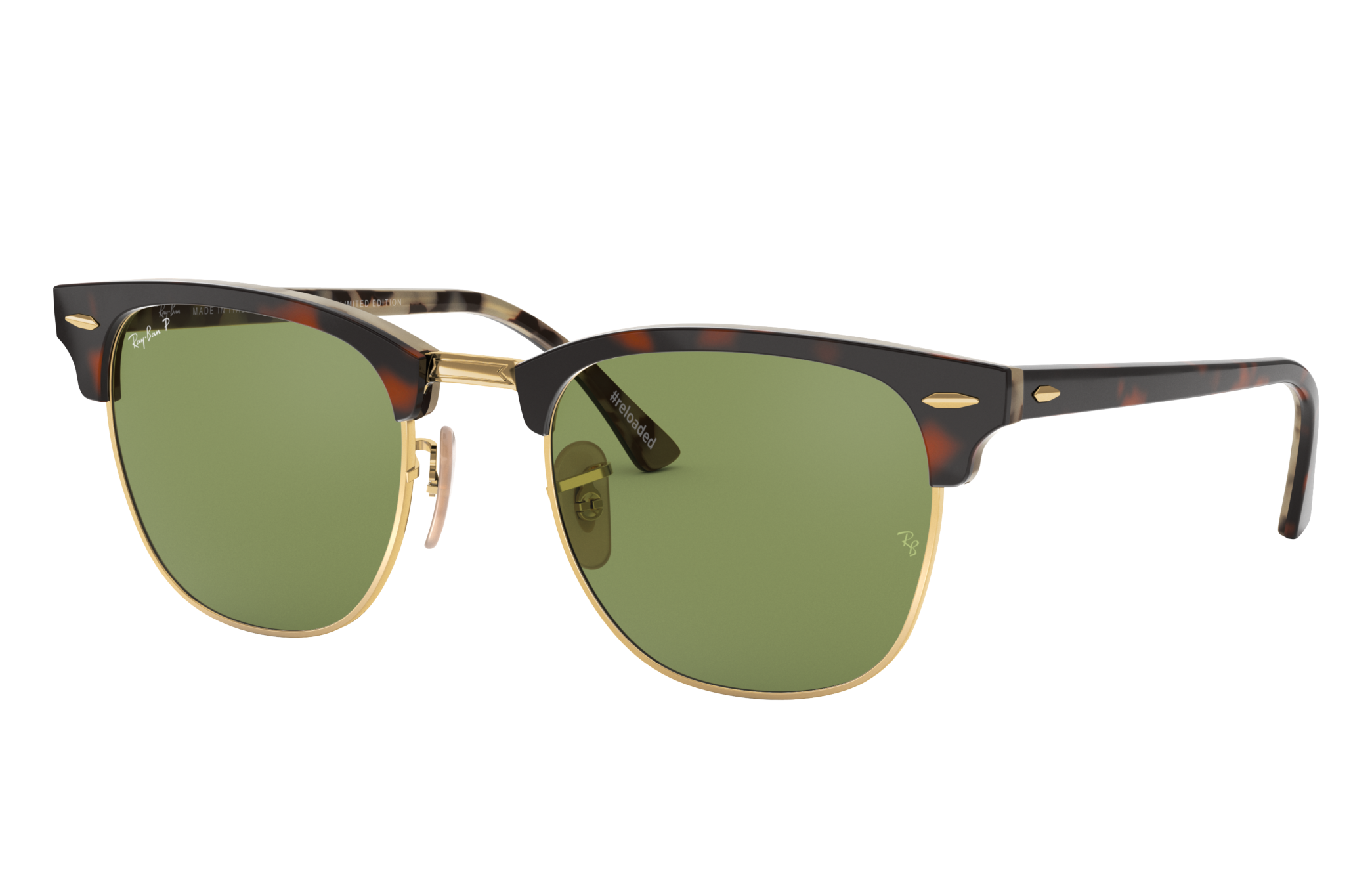 ray ban clubmaster green lens