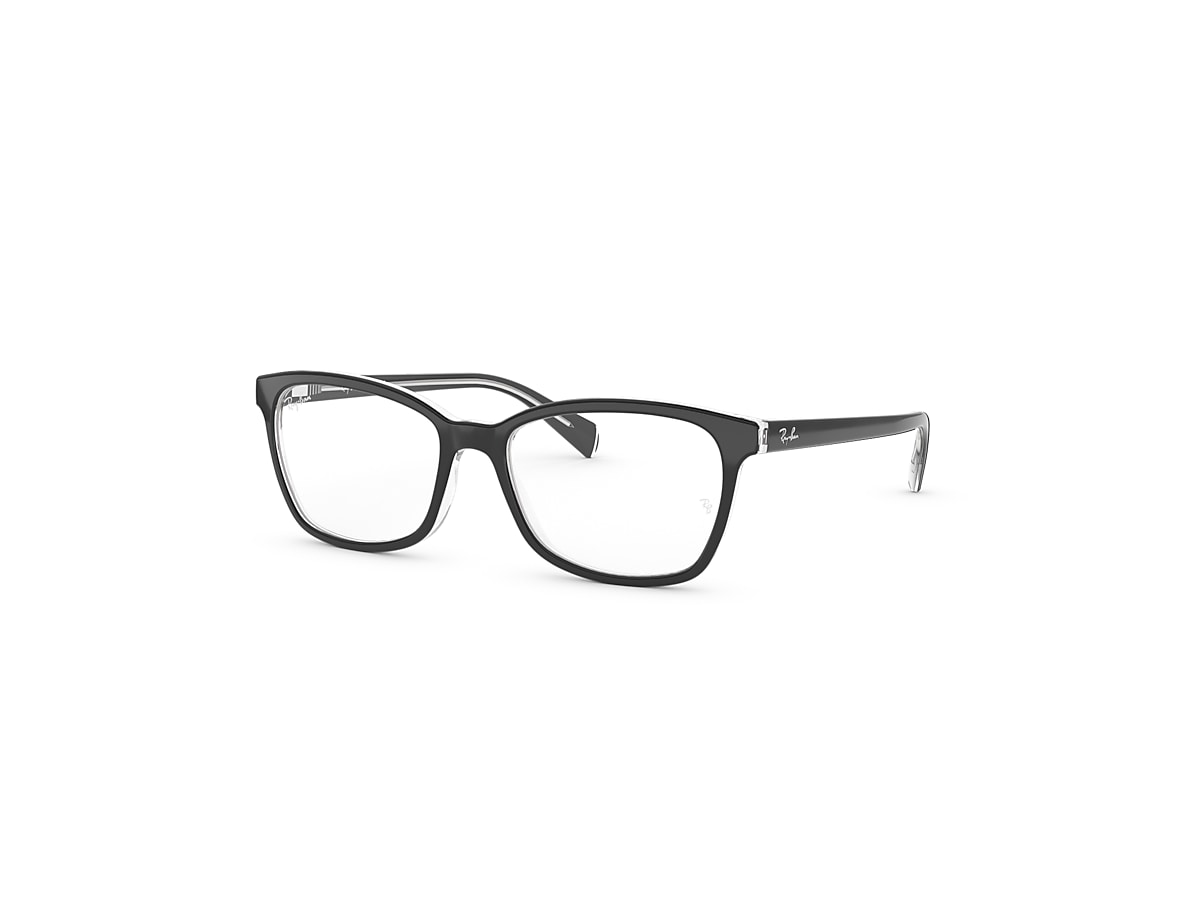 RB5362 OPTICS Eyeglasses with Black On Transparent Frame RB5362 OPTICS Eyeglasses with Black On Transparent Frame