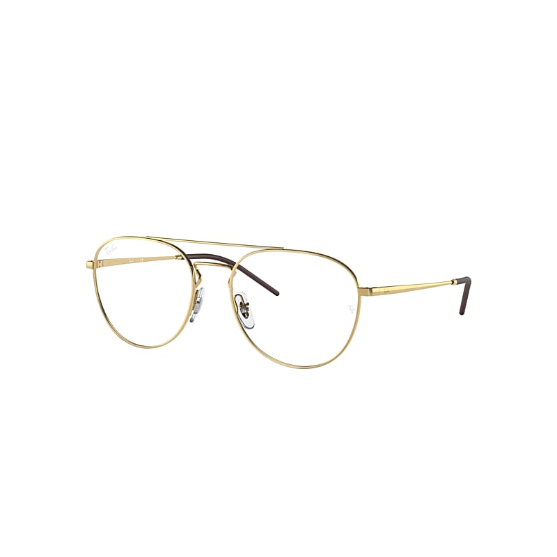 Ray-Ban Rb6414 Optics Eyeglasses Gold Frame Clear Lenses 55-18