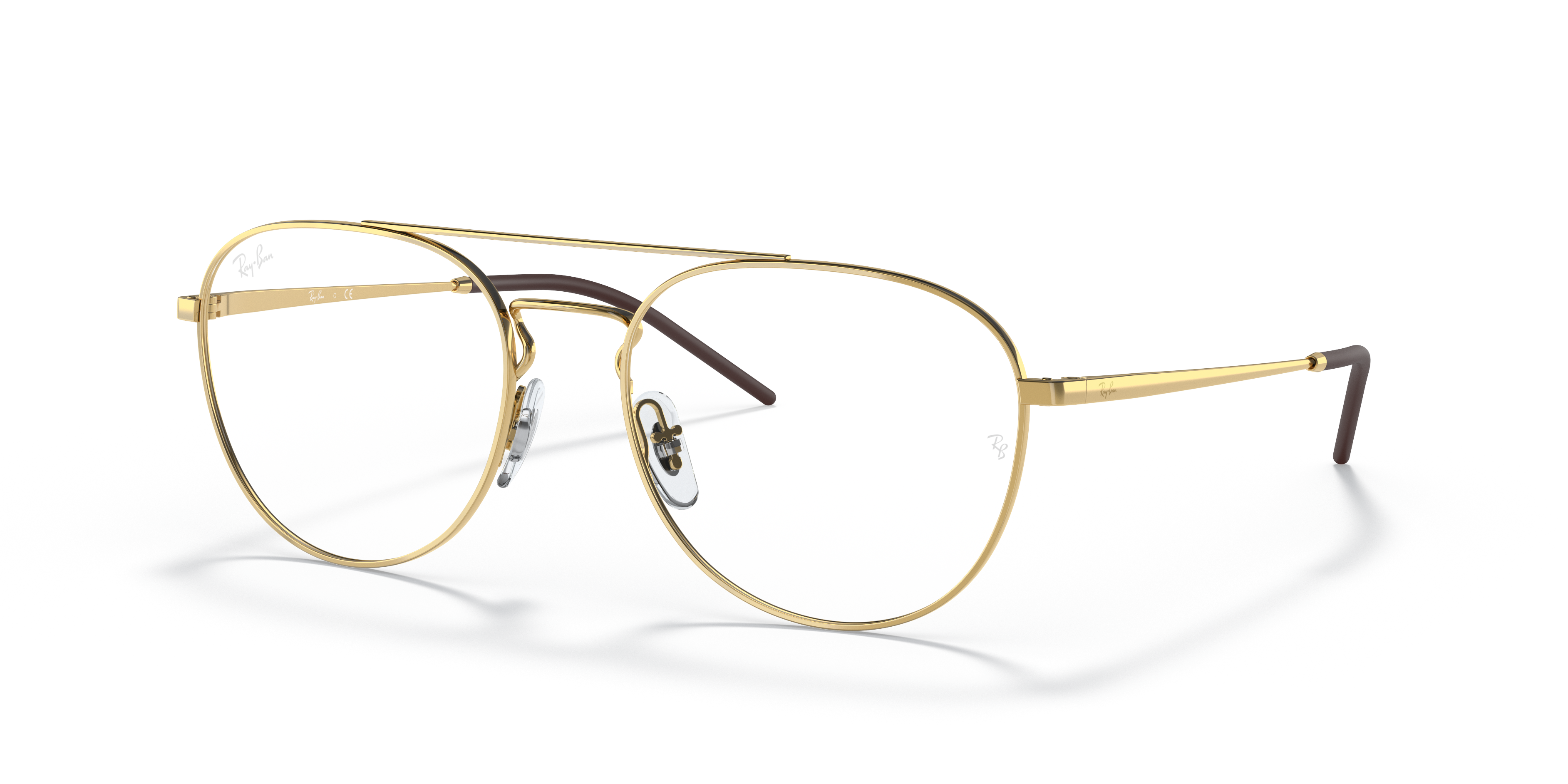 ray ban with gold frame