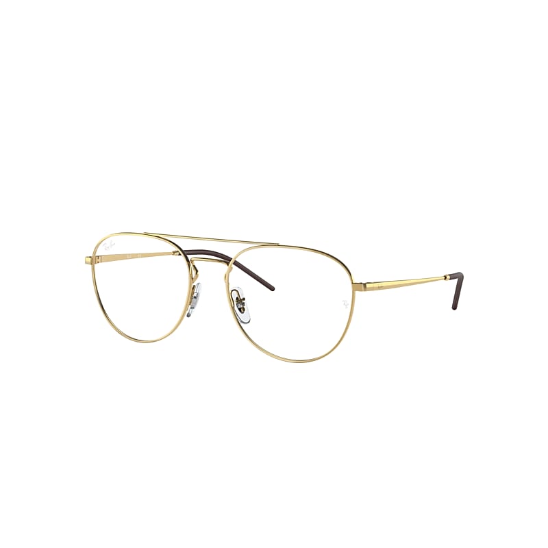 Ray-Ban Rb6414 Optics Eyeglasses Gold Frame Clear Lenses 53-18