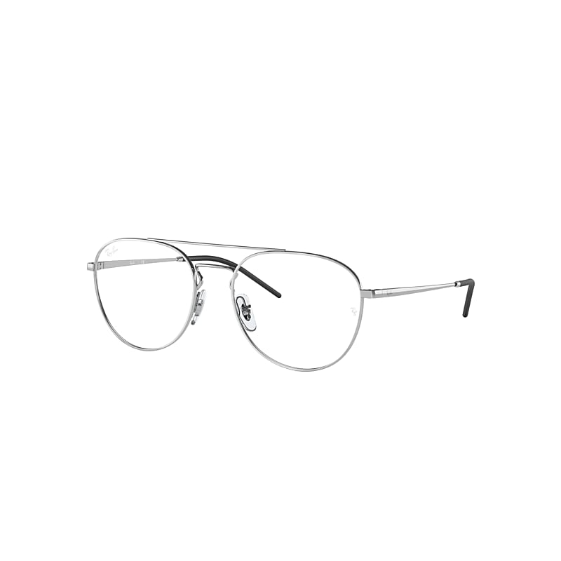 Ray-Ban Rb6414 Optics Eyeglasses Silver Frame Clear Lenses 55-18