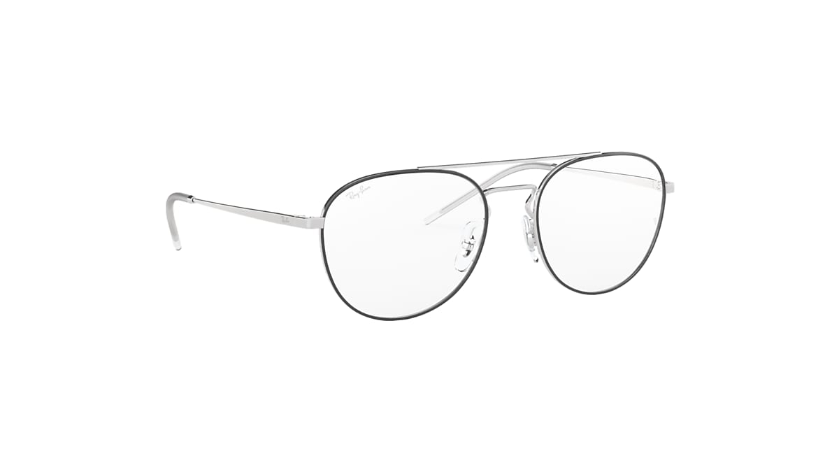 RB6414 OPTICS Eyeglasses with Black On Silver Frame - RB6414 RB6414 OPTICS Eyeglasses with Black On Silver Frame - RB6414