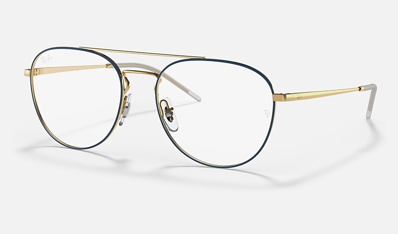 RB6414 OPTICS Eyeglasses with Blue On Gold Frame RB6414 Ray