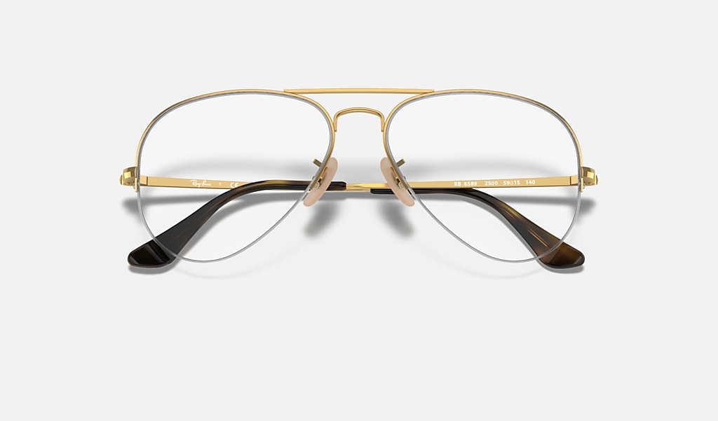 komponent forvridning Garderobe Aviator Gaze Eyeglasses with Gold Frame | Ray-Ban®