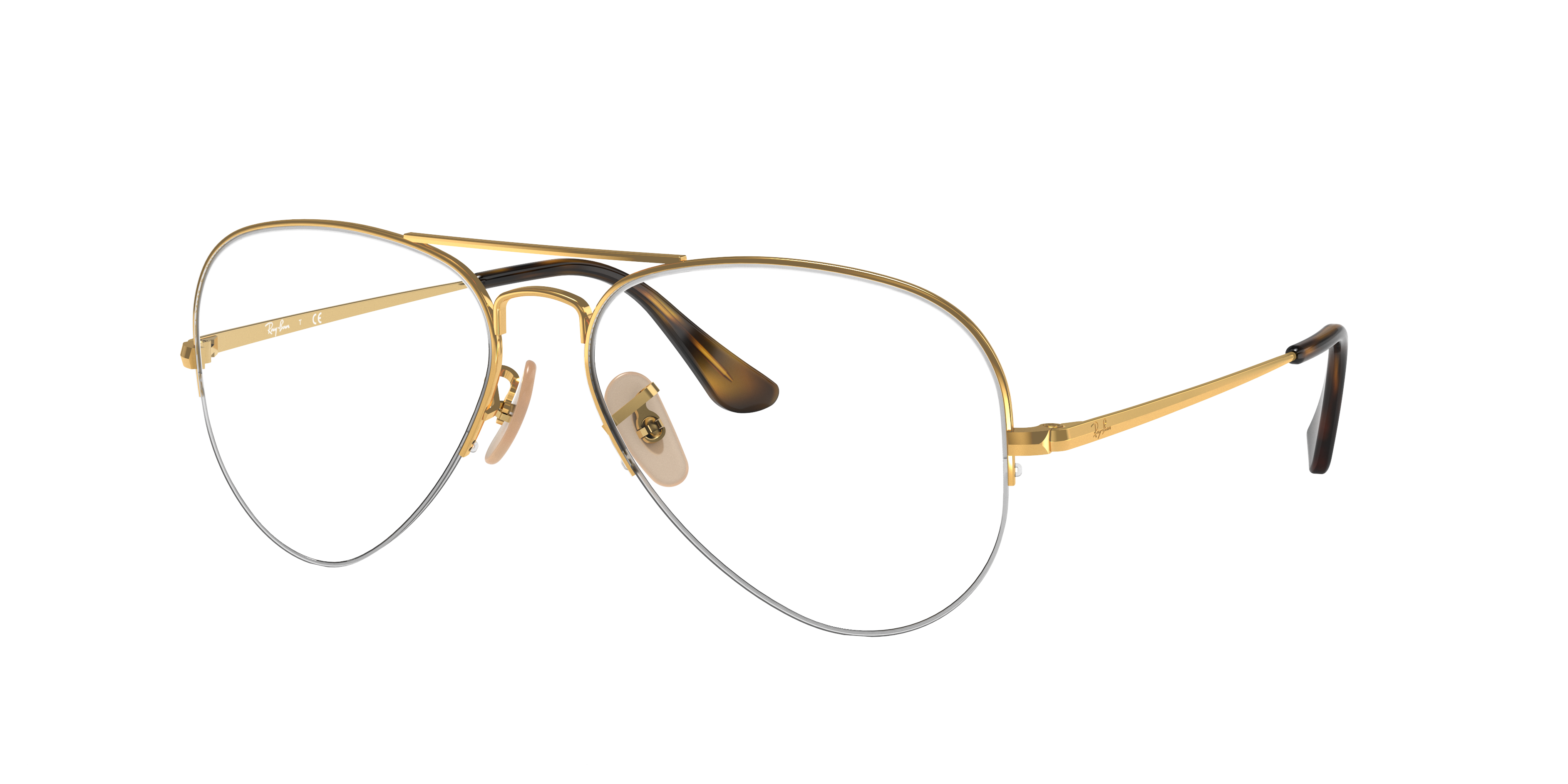 ray ban glasses with gold frame