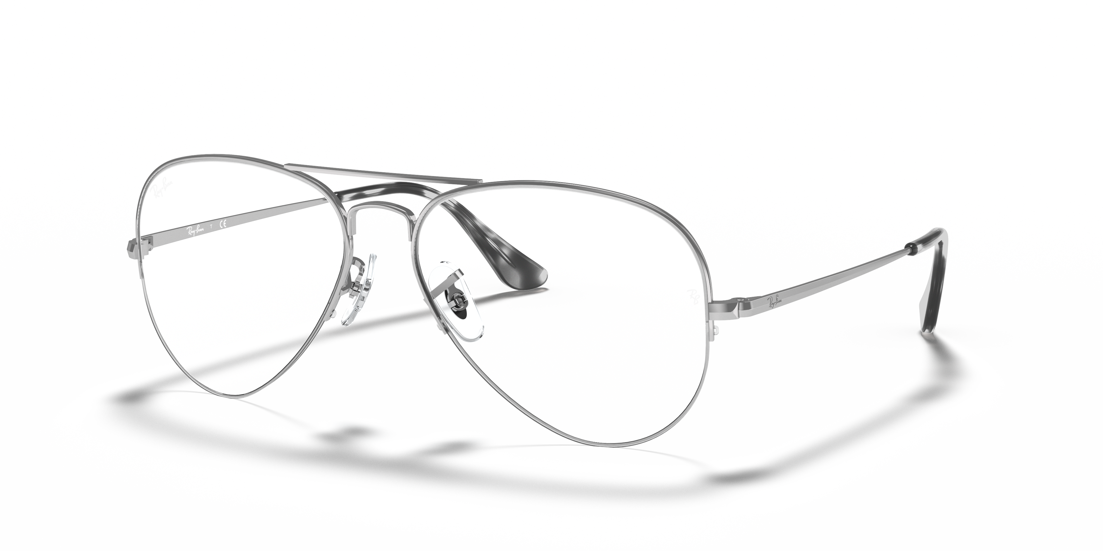 ray ban silver frame glasses