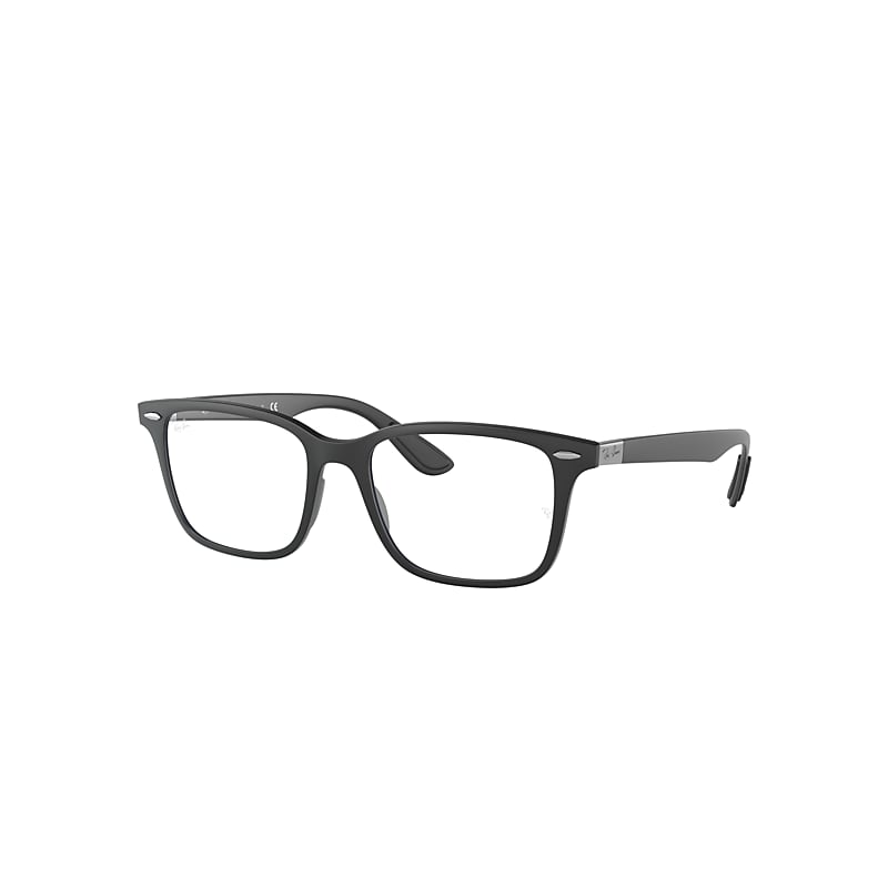 Ray-Ban Rb7144 Eyeglasses Black Frame Clear Lenses Polarized 53-18